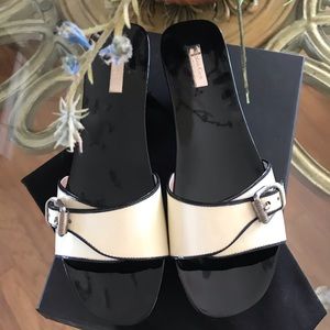 Calvin Klein Collection Clogs Black Patent Leather